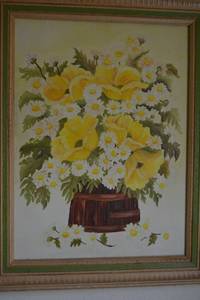 lot 141 image: Yellow Flower Wall Art