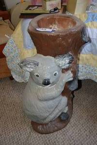 lot 171 image: Tall Ceramic Koala Planter marked MEXICO