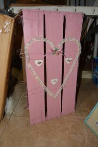 lot 333 image: Pink Decorative Crate, Wall Shelves (One still in Box)