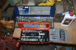 lot 471 image: Partial Socket Wrench Sets and Drill Bit Set