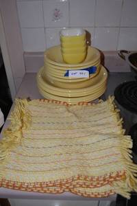 lot 441 image: Yellow Dish Set and Placemats