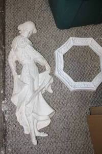 lot 579 image: Unpainted Ceramic Matador Bullfighter and Octagon