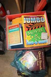 lot 522 image: Book Lot Cookbooks, Word Find, Readers Digest Magazines and Hardbacks, Bible and More