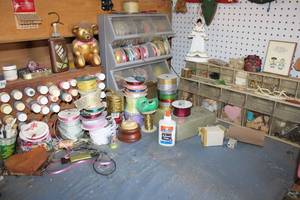 lot 570 image: Crafting Accessories Ribbons, Paints, Bells and Glue