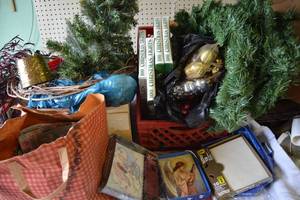 lot 497 image: Christmas Lot Lights, Tree, Cards, and Decorations