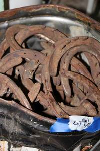 lot 461 image: Bucket of Horse Shoes