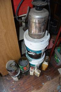 lot 249 image: Sprayer, Exterior Paint, Oil and Nails