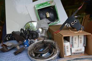 lot 529 image: Gas Shocks for Truck, Pulley, Convex Mirror, Truck Pig Tail and more