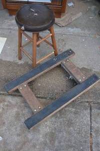 lot 513 image: Movers Dolly and Wood Stool