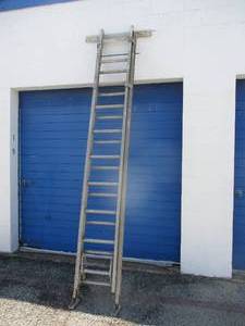 lot 40 image: 20-Foot Extension Ladder, 2- Attached 10-Ft. Sections, Heavy