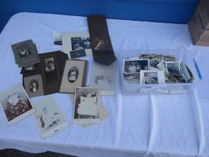 lot 42 image: Plastic Box Of Vintage Photos- Instant Ancestors