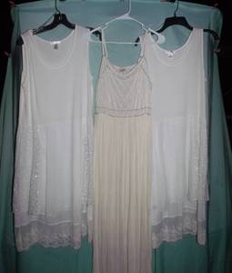 lot 35 image: 3 stunning white semi formal dresses