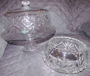 lot 37 image: Shannon Crystal 4 in 1 serving dish