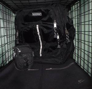 lot 64 image: Laptop bag and backpack - pictured as shown