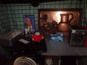 lot 83 image: Working DVD Player with Remote Control and Other Misc Home Decor Items