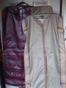 lot 86 image: Two Fold Over Hang Up Garment Bags As Shown
