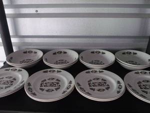 lot 147 image: Noel Pattern .. Fine English Tableware by Wood & Sons Bread Plates and Bowls (x the money)
