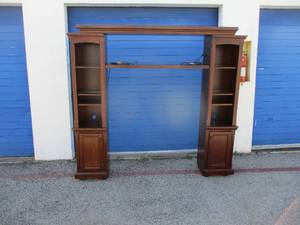 lot 10 image: 4-Piece Entertainment Center With Light Up Adjustable Shelves