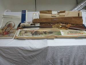 lot 1 image: Commemorative Winchester Model 94-Sioux Carbine-30-30 Lever Action Carbine Rifle, Appears New,Unfired In Box, Scabbard & Poster