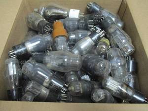 lot 18 image: Vintage Lot- Radio And TV Vacuum Tubes- Untested, About 12 x12 x6-H