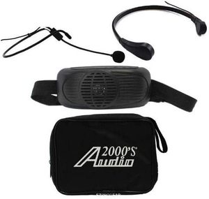 lot 72 image: Audio 2000s AWP6202 7W Waist-Band PA System with Built-In Amplifier & Speaker, Includes Headset Microphone, White