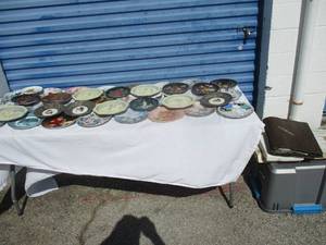 lot 82 image: LARGE LOT ABOUT 40, NICE COLLECTOR PLATES WITH A LARGE LOT OF COAS- MAY OR MAY NOT MATCH PLATES