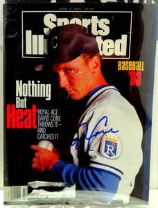 lot 1 image: AUTHENTIC AUTOGRAPH - HAND SIGNED SPORTS ILLUSTRATED MAGAZINE BY PITCHING ACE - DAVID CONE