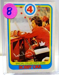 lot 8 image: RARE 1978-79 OPC O-PEE-CHEE # 300 BOBBY ORR SPECIAL COLLECTORS CARD $$$