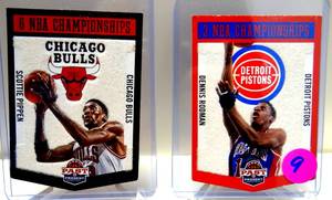 lot 9 image: NBA CHAMPIONSHIPS PAST & PRESENT - SCOTTIE PIPPEN (CHICAGO) & DENNIS RODMAN (DETROIT)