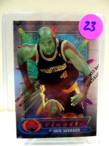 lot 23 image: CHRIS WEBBER 1994 TOPPS FINEST BASKETBALL CARD #120 WARRIORS