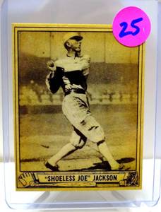 lot 25 image: Shoeless JOE JACKSON Novelty RP Card #225 Black Sox 1940