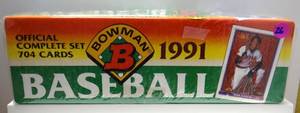 lot 26 image: 1991 Bowman Baseball Factory Sealed Complete Set #1-704 (CHIPPER JONES ROOKIE)