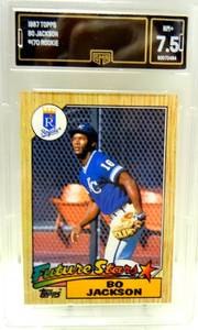 lot 27 image: GMA GRADED NM 7.5 - ROOKIE CARD 1987 TOPPS BO JACKSON #170