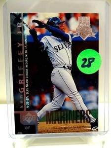 lot 28 image: SUPERSTAR 1998 Upper Deck Ken Griffey Jr. #225 Seattle Mariners