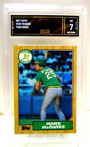 lot 36 image: GMA GRADED NM 7 - ROOKIE 1987 TOPPS MARK MCGUIRE 366