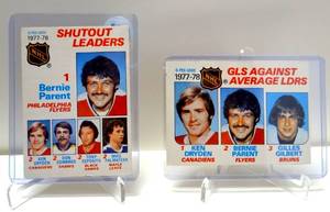 lot 43 image: Dryden  Parent  Gilbert GAA Leaders HOF 1978-79 O-PEE-CHEE OPC Hockey #68 & #70 $$