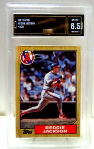 lot 48 image: GMA GRADED NM-MT 8.5 - 1987 TOPPS REGGIE JACKSON #300