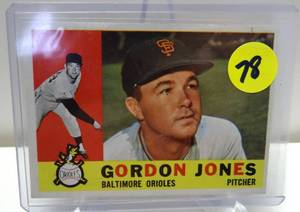 lot 78 image: VINTAGE Gordon Jones #98 Topps 1960 Baseball Card (Baltimore Orioles)
