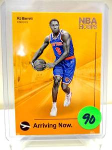 lot 90 image: ROOKIE CARD - 2019-20 NBA Hoops RJ Barrett Arriving Now Insert SP Rookie Card RC Knicks