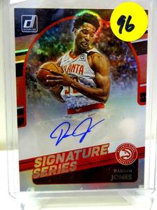 lot 96 image: AUTOGRAPHED - 2020-21 NBA Panini Donruss Damian Jones Signature Series Autograph Card SG-DJN