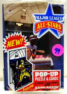 lot 99 image: 1986 Donruss Baseball Major League All-Star Pop-Up Puzzle & Cards - SEALED PACK