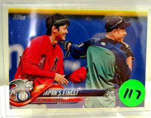 lot 117 image: OHTANI ROOKIE - Shohei Ohtani RC Ichiro Suzuki 2018 Topps Update Series Japans Finest #US153
