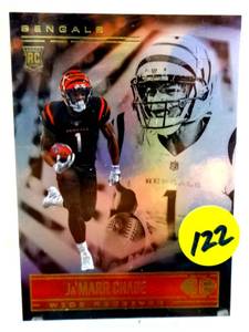 lot 122 image: HOT ROOKIE - 2021 NFL Panini Illusions JAMAAR CHASE Bengals