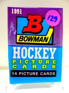 lot 129 image: 1991 BOWMAN SEALED HOCKEY WAX PACK - 14 CARDS