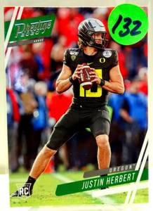 lot 132 image: HOT ROOKIE CARD - Justin Herbert 2020 Chronicles Draft Picks Prestige Rookie RC #4