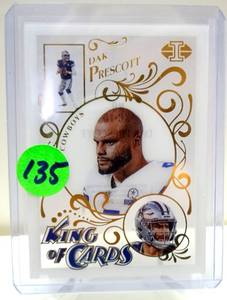 lot 135 image: Dak Prescott 2021 Illusions King of Cards White Acetate Insert #KC-10 COWBOYS