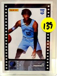 lot 139 image: HOT ROOKIE - Ja Morant 2019-20 Panini Basketball Sticker Rookie #382 Memphis Grizzlies
