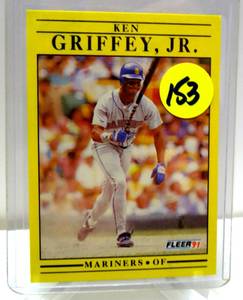 lot 153 image: ROOKIE CARD - 1991 Ken Griffey Jr. Donruss Rookie Card RC #450 Seattle Mariners
