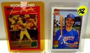 lot 156 image: ALL STAR ROOKIE CARD LOT - JUAN GONZALES DONRUSS & TOPPS 40TH ANNIVERSARY