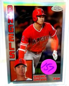 lot 157 image: Shohei Ohtani 2019 Topps Chrome 1984 Refractor #84TC-25 LA Angels 2nd Year Card $$